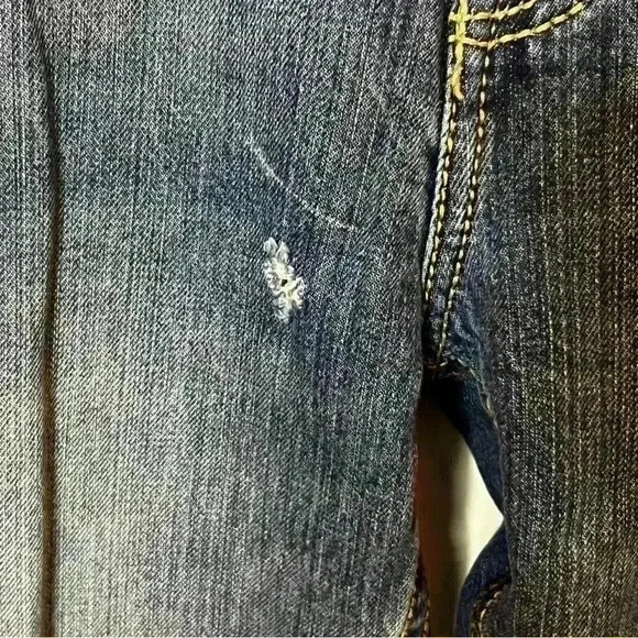 Cinch Grant Straight Leg Denim Jeans Men 38x32 Blue Distressed Relaxed Cowboy - Picture 7 of 13